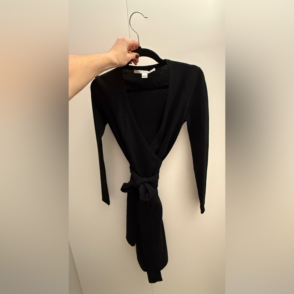 Diane Von Furstenburg Linda Wrap Dress in Black